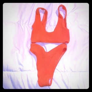 Coral bikini